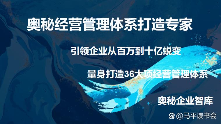 企业蜕变:奥秘经营管理体系助你从百万到十亿,为企业量身打造36大项